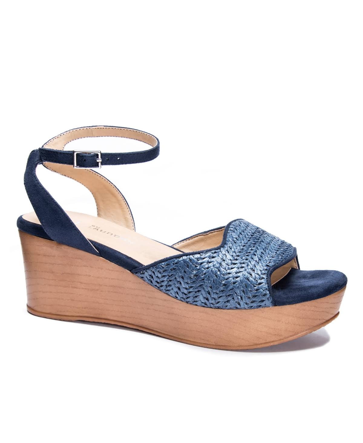 CL by Laundry Charlise Wedge Sandal - Womens - Navy NSD6_L0WOY65