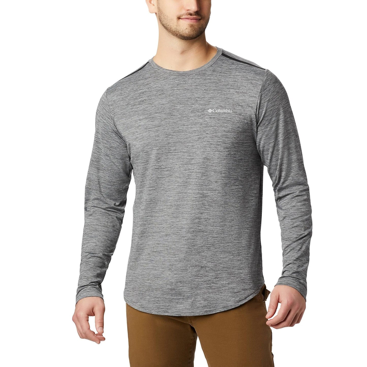 Columbia Men & S Tech Trail II Long Sleeve Crew - City Grey TYQ5_P5CIP71