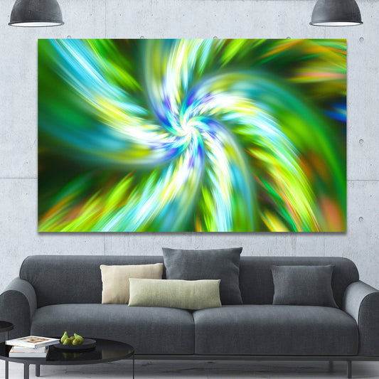 Design Art Beautiful Green Flower Petals Graphic Art on Wrapped Canvas JEC1_G6PFB82