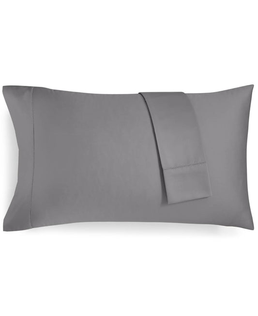 Charter Club Damask 100% Supima Cotton 550 Thread Count Pillowcase Pair, Standard, Created for Macy&s - Stone (Dark Grey) VMS6_I9UMN96