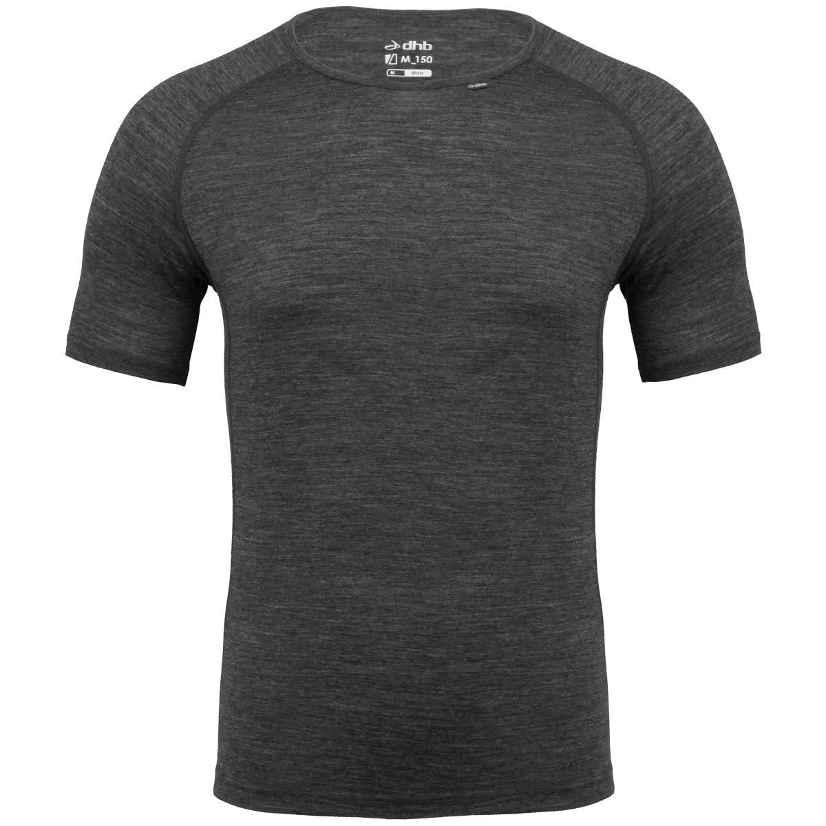 dhb Merino Short Sleeve Base Layer (M_150) Extra Extra Large Grey Marl Mens Base Layers NNM2_C5FYN54