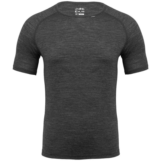 dhb Merino Short Sleeve Base Layer (M_150) Extra Extra Large Grey Marl Mens Base Layers NNM2_C5FYN54