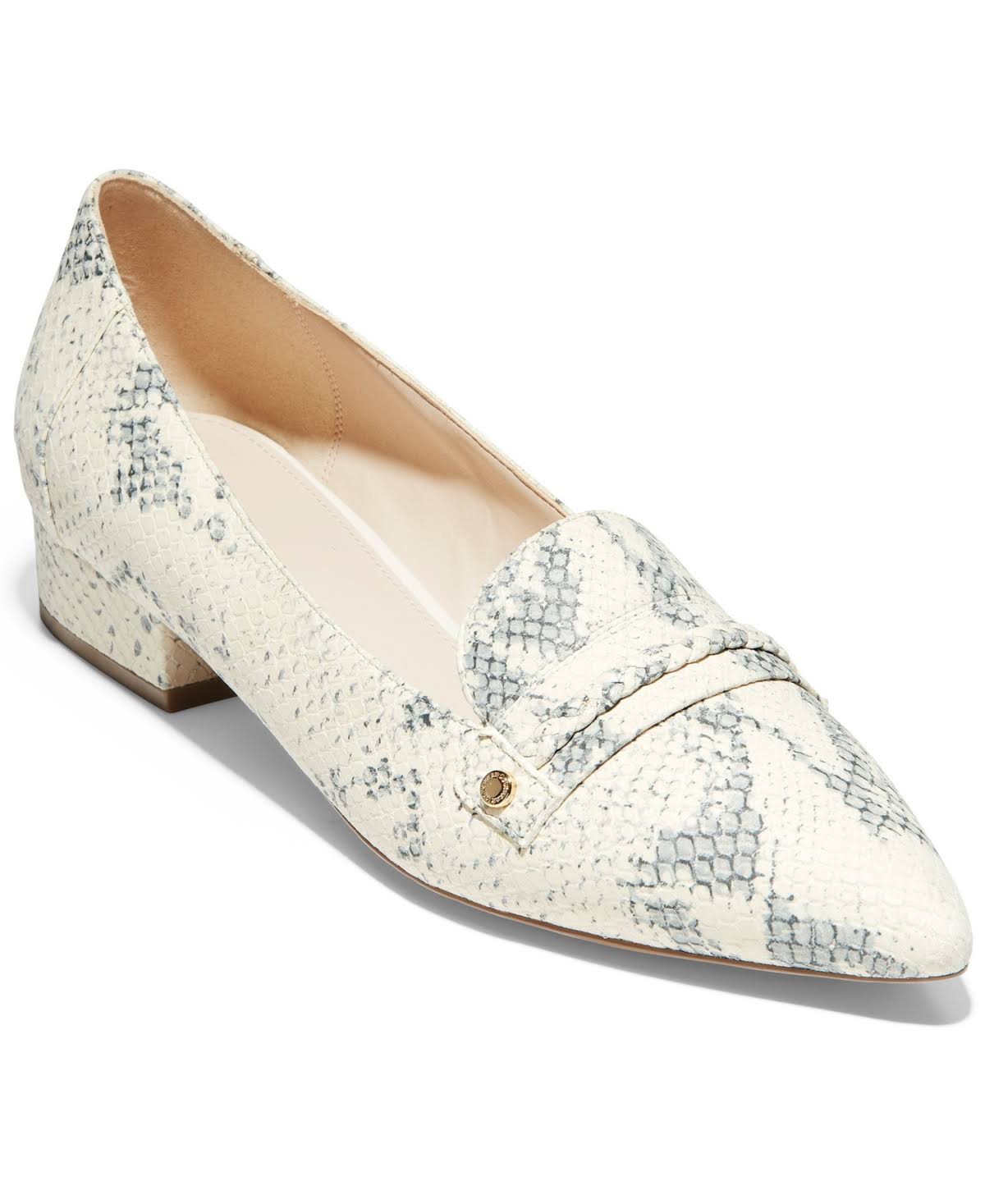 Cole Haan Womens Mabel Skimmer, Size: 6.5, Chalk Python Print Leather YUP5_W0HWS03