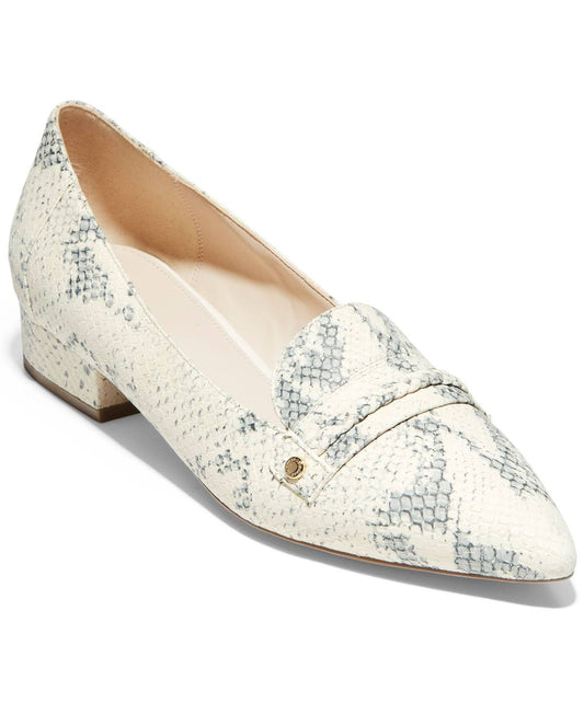 Cole Haan Womens Mabel Skimmer, Size: 6.5, Chalk Python Print Leather YUP5_W0HWS03