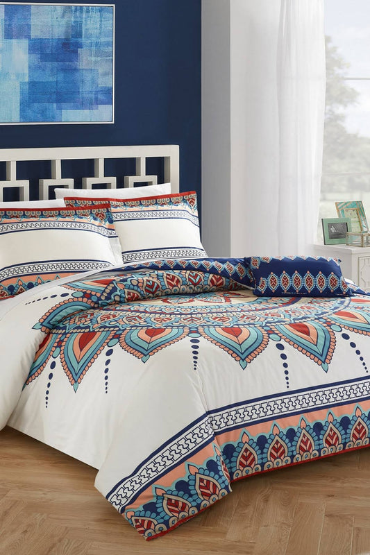 Chic Home Cortes Reversible King Duvet Cover Set in Blue PRG6_B8BYX45