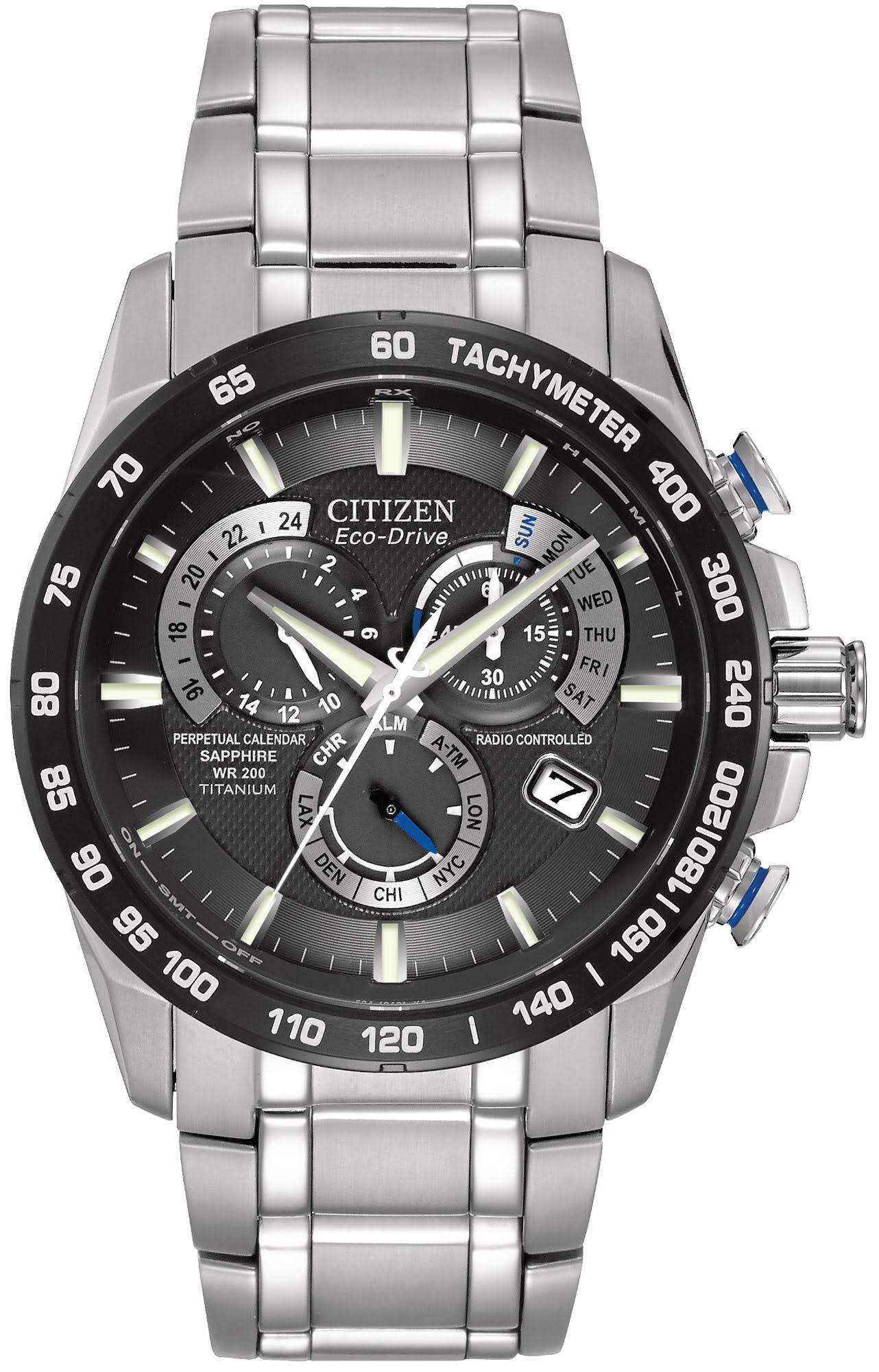 Citizen Eco-Drive Titanium Perpetual Atomic Mens Watch AT4010-50E LBV2_A3CSU08