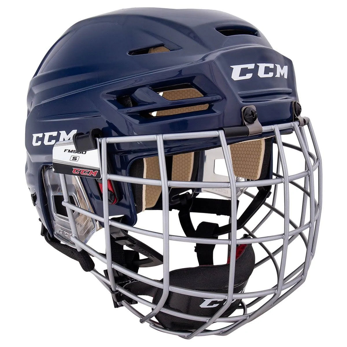 CCM Tacks 110 Combo Hockey Helmet - Navy - SM CNE2_B5ZXT95