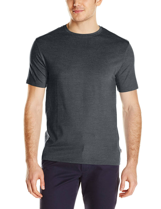 Derek Rose Crewneck Short-Sleeve Knit Tee, Anthracite, Charcoal, Mens, 2X-L, Shirts Tops Short-Sleeve T-Shirts Tees FKO5_W4KXU53