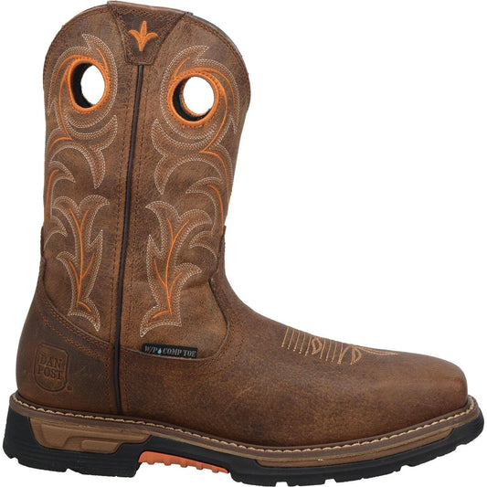 Dan Post Storms Eye Waterproof Boots, Mens Brown/Orange FTW6_A3NCD11