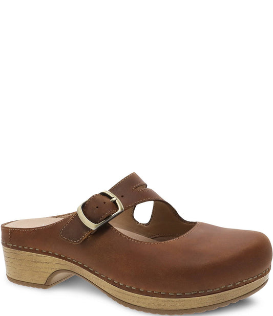 Dansko Britney - Womens Clog - Tan Oiled 37 IJL1_H0CCQ06