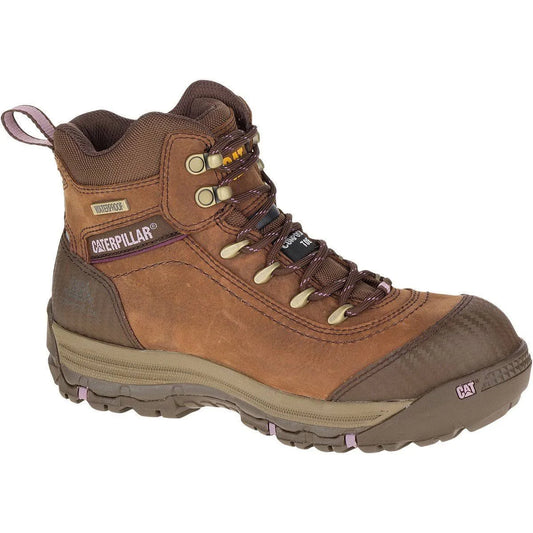 Caterpillar Womens Ally Waterproof Composite Toe Work Boot Brown, Size 6.5W UUX4_L1YUC05