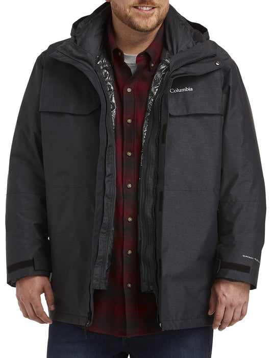 Columbia Mens Cloverdale interchange Jacket - 4X - Black APK6_G4NYF22