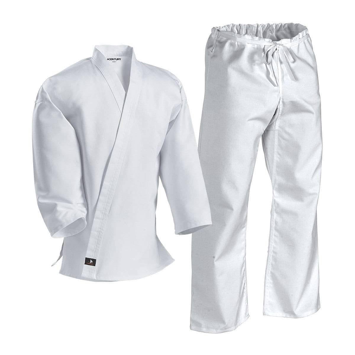 Century Complete Middleweight Drawstring Waist Poly-Cotton Uniform Karate Martial Arts c041 - White 7 RHA4_R7AKF84