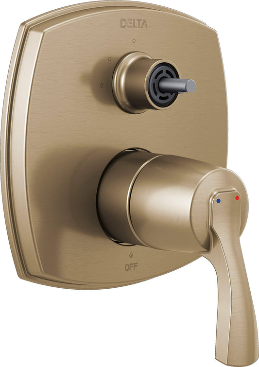 Delta T24876-CZLHP Stryke 14 Series Integrated Diverter Trim with Three Function Diverter Less Diverter Handle Champagne Bronze LKV7_E7GNO92