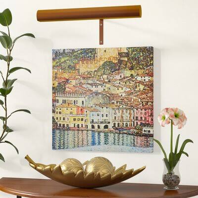 Charlton Home &Malcesina at Gardasee& by Gustav Klimt Painting Print on Canvas - Size: 36x22 H x 36x22 W TOV3_A5FJG66