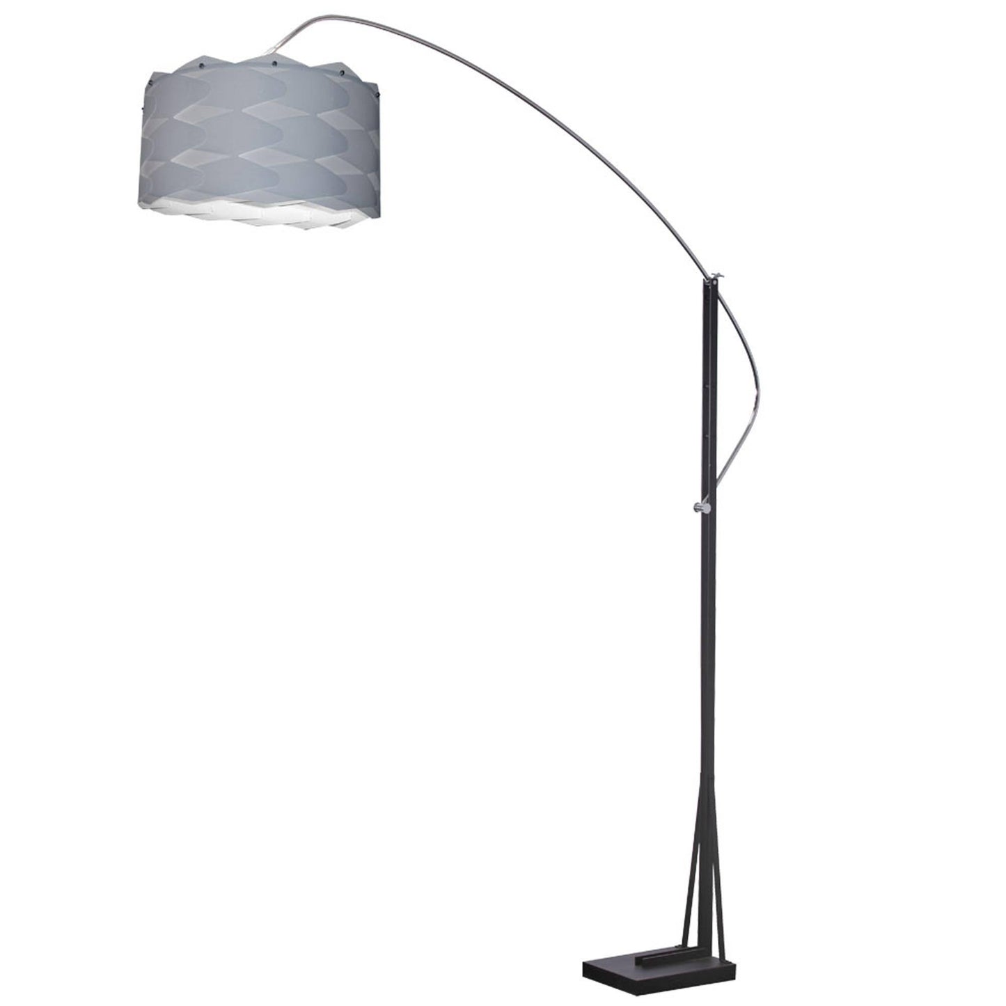 Dainolite 585F-WV-SV Arc Floor Lamp Polished Chrome/Black HBE1_Y7NVZ43