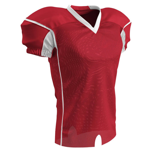 Champro FJ19 Marker Fitted Football Jersey - Scarlet White OCD4_M9VYU73