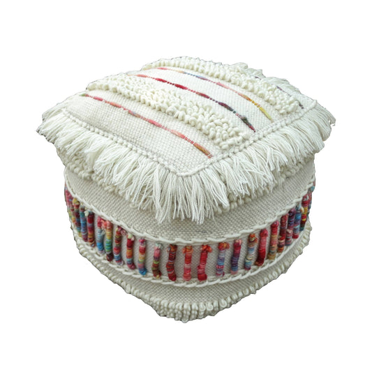 Christopher Knight Home Proto Boho Wool Pouf by, Beige WDH1_M7TRB76