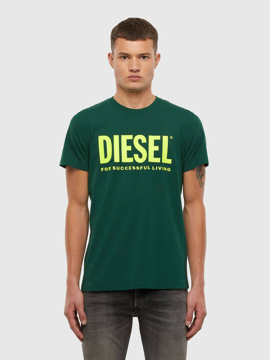 Diesel Diego Logo - Green - Short Sleeve T-Shirts ZNS8_X5QWK49