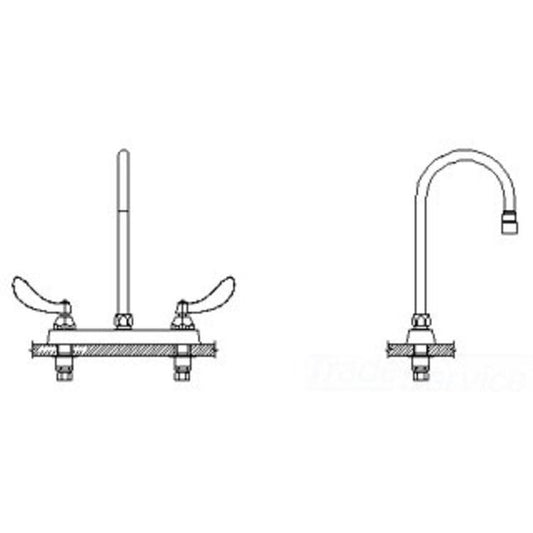 Delta 26C3944-R5 Two Handle Cast Deck-Mount Faucet ULV3_R1WKJ67