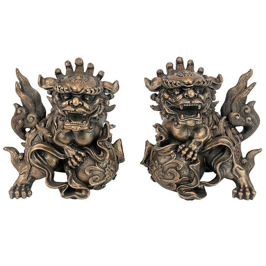 Design Toscano Shishi Foo Dogs Chinese Lion Statues EZE1_O4HAV91