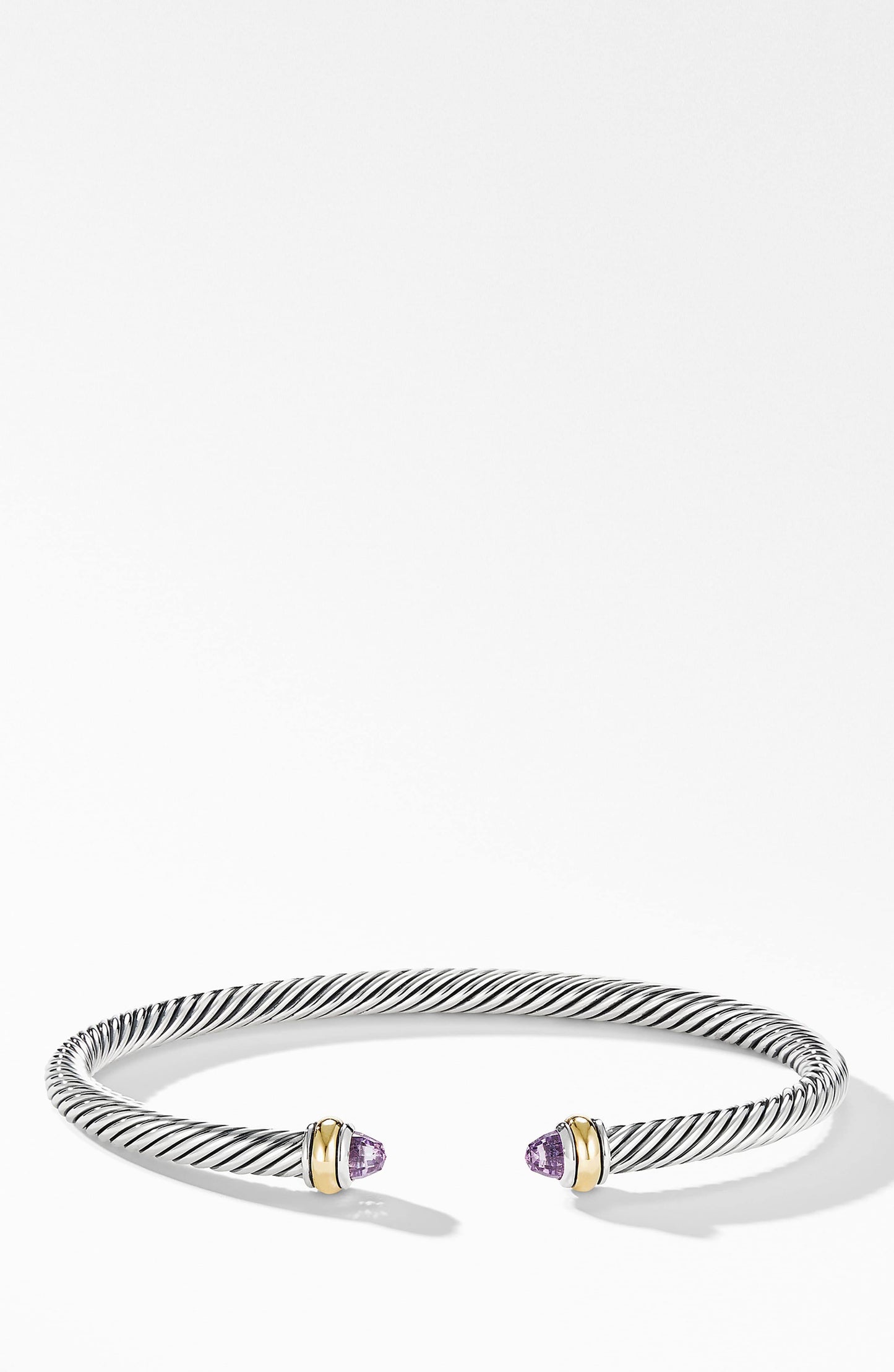 David Yurman Cable Classic Bracelet with Amethyst and 18K Yellow Gold PDB8_H0KKD10