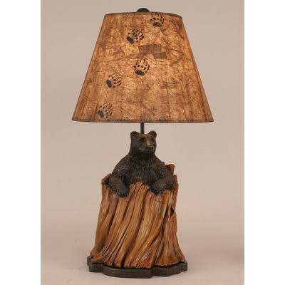 Coast Lamp Mfg. Rustic Living Bear in Stump 26x22 Table Lamp TNI3_A4DTF89