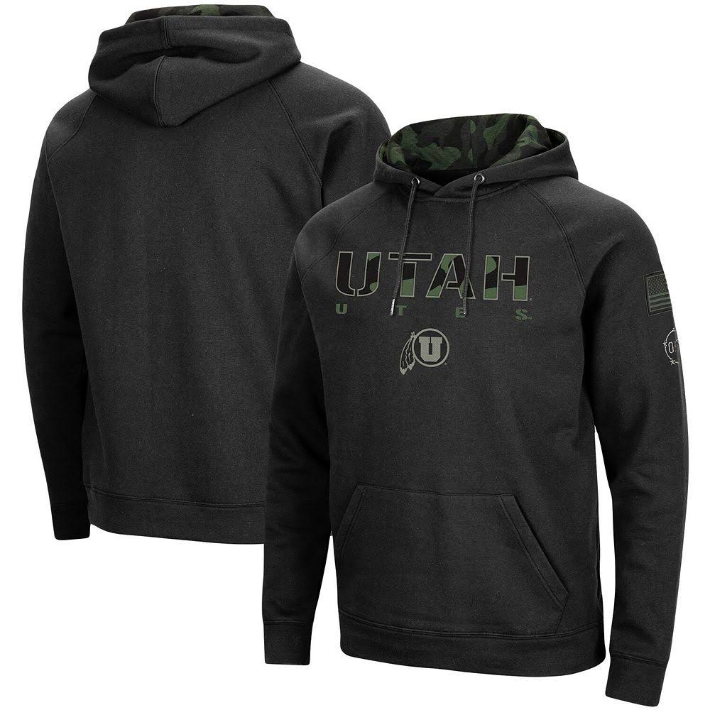 Colosseum Utah Utes Black OHT Military Appreciation Camo Pullover Hoodie Size: Small JKX8_E9IVA77