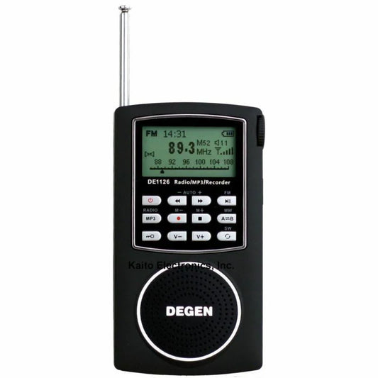 Degen DE1126 Am FM Shortwave Radio with 4GB MP3 Player and Recorder WHN8_E8THR57