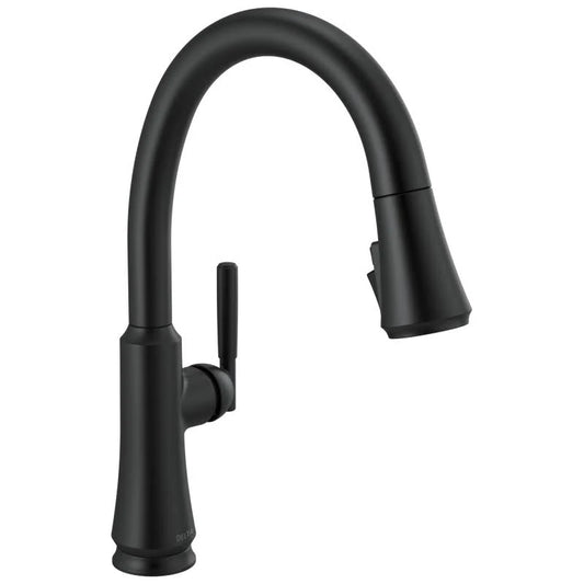 Delta 9179-BL-DST Coranto Single Handle Pull-Down Kitchen Faucet with ShieldSpray, Matte Black UWP8_Y1AVO23