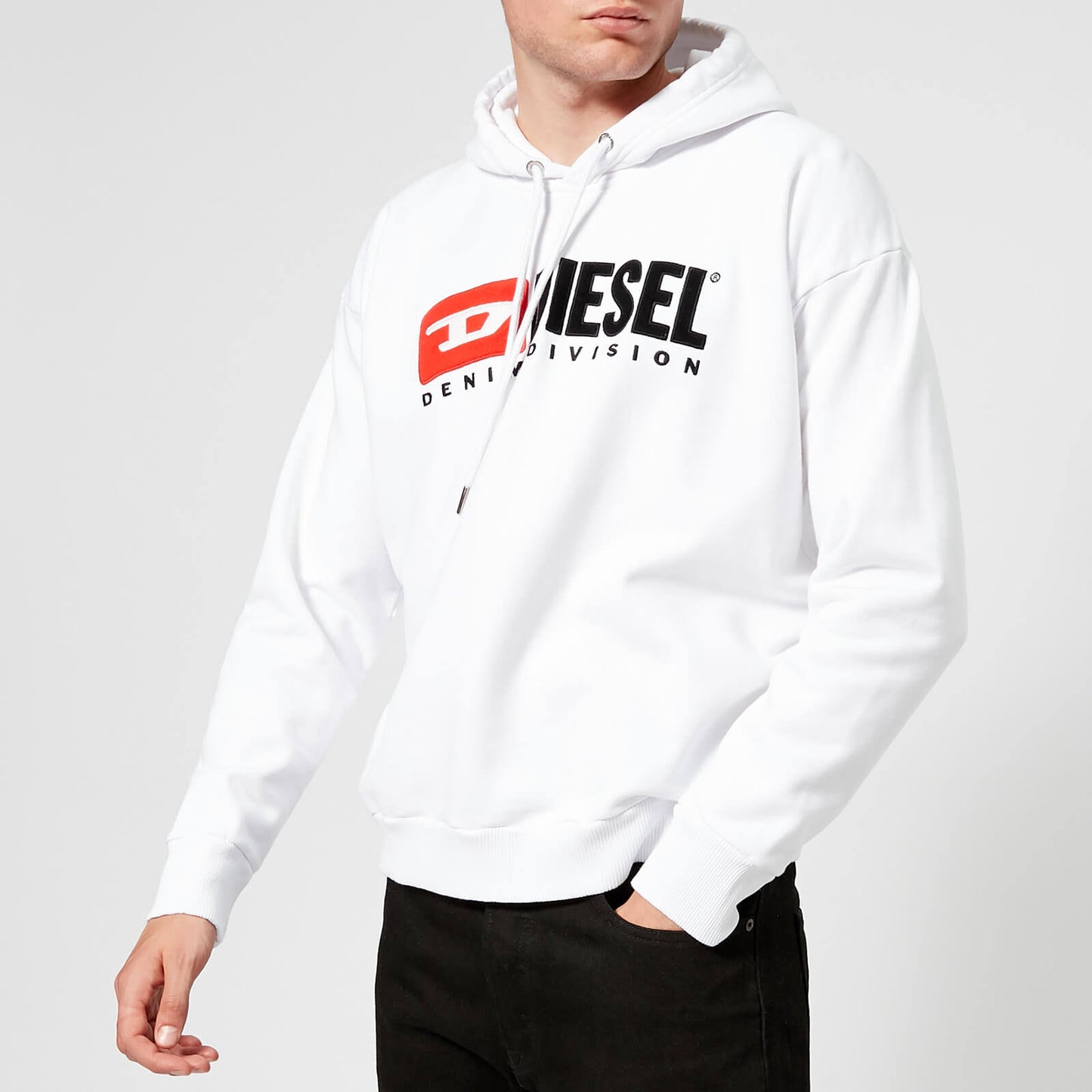 Diesel White S-Division Hoodie CTK1_R6CIL38