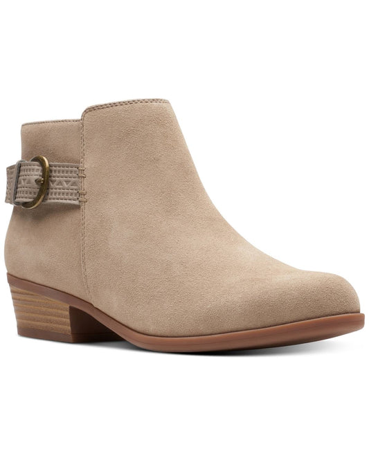 Clarks Womens Addiy Kara Ankle Boot Sand Suede 8.5 THJ9_X3DLN82