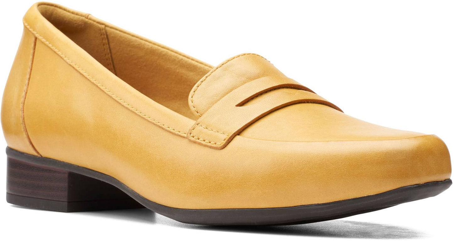 Clarks Juliet Coast Womens Shoes Yellow Leather : 12 B - Medium FQT6_P0TMK57