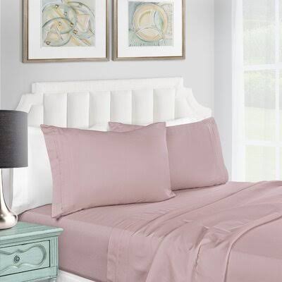 Darby Home Co Amherst Deep Pocket 1200 Thread Count 100% Egyptian-Quality Cotton Sheet Set Size: Queen, Color: Zephyr YWY6_M3HLW65