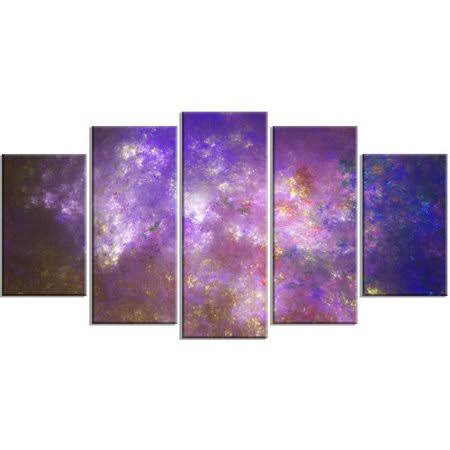 Design Art Blur Fractal Sky with Stars Graphic Art Print Multi-Piece Image on Canvas, Purple XAN7_L9CJL15