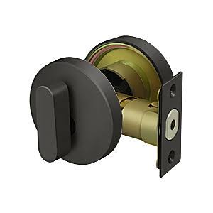 Deltana ZDRU10B - Zinc Modern Low Profile Deadbolt Lock Grade 3 - Oil-Rubbed Bronze Finish KJE2_R3UOJ94