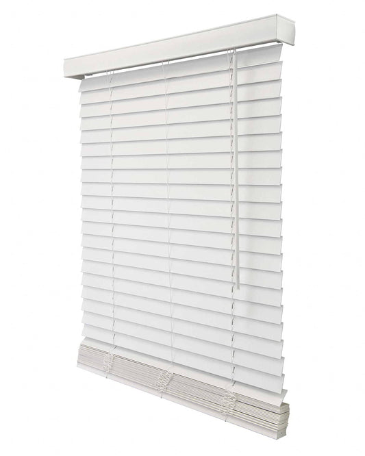 Chicology Cordless Faux Wood Blind, Basic White - 36x22W x 60x22H ANW1_I5QDW15