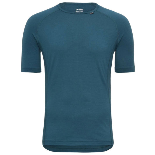 dhb Merino Short Sleeve Base Layer (M_200) Large Blue Base Layers Mens CUY9_T2VCL73