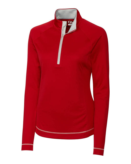 Cutter Buck Womens Cardinal Red DryTec L/S Evolve Half Zip SRC3_V9IUB11