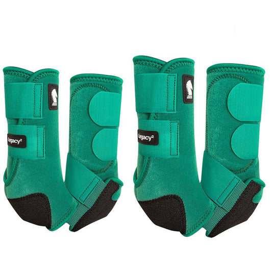 Classic Equine Horse Front Hind Boots Classic Legacy System Emerald Green ITZ2_P6PHO21