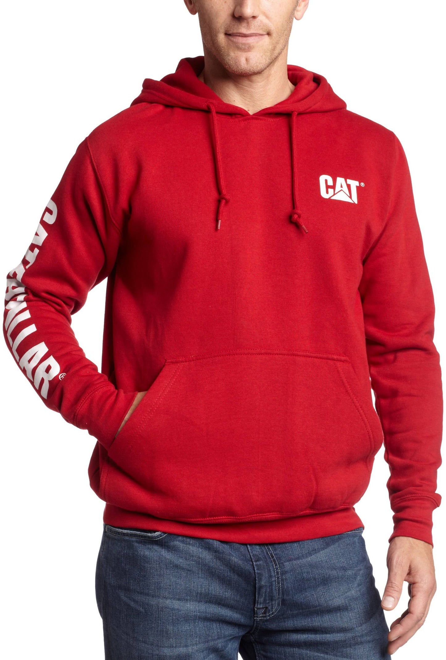 Caterpillar Mens Trademark Banner Hooded Sweatshirt Chili Pepper XL MHY4_X8VVC45