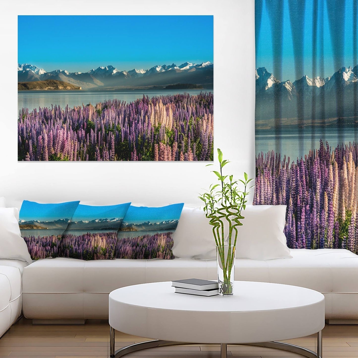 Design Art Incredible Mountains Waters and Flowers Landscape Photographic Print on Wrapped Canvas, Size: 30 inch H x 40 inch W x WUB4_U1EMB60