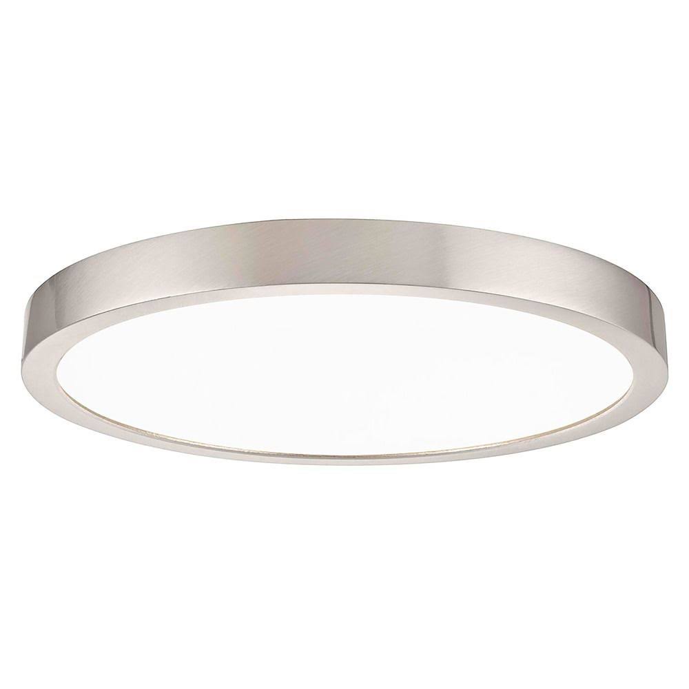 Design Classics Flat LED Light Surface Mount 10-Inch Round Satin Nickel 3000K 1511Lm 7NQQGS6 VKB7_S8YBL58