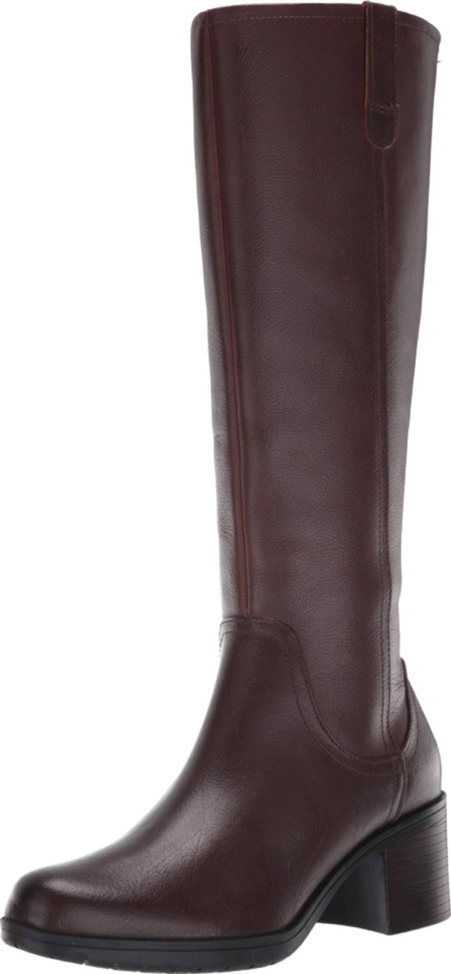 Clarks Womens Hollis Moon Knee High Boot, Mahogany Leather / 10 GDE4_B4SCL93