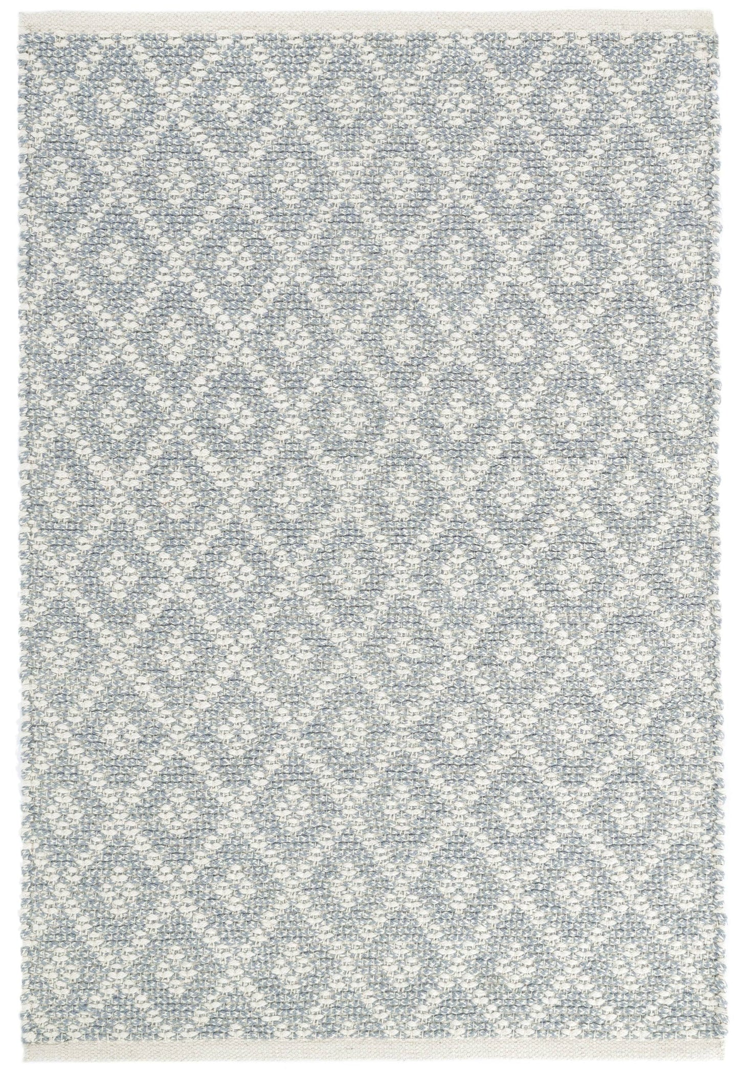 Dash and Albert Marled Diamond Light Blue Woven Cotton Rug VJA9_B1KAX93