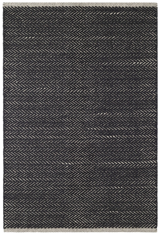 Dash Albert - 6x9 - Herringbone Black Woven Cotton Rug MKM7_U1UVA72