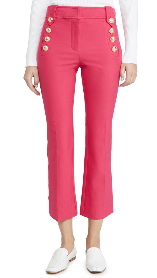 Derek Lam 10 Crosby Womens Robertson Cropped Flare Sailor Pants Pink 0 JXP2_G3PDT43