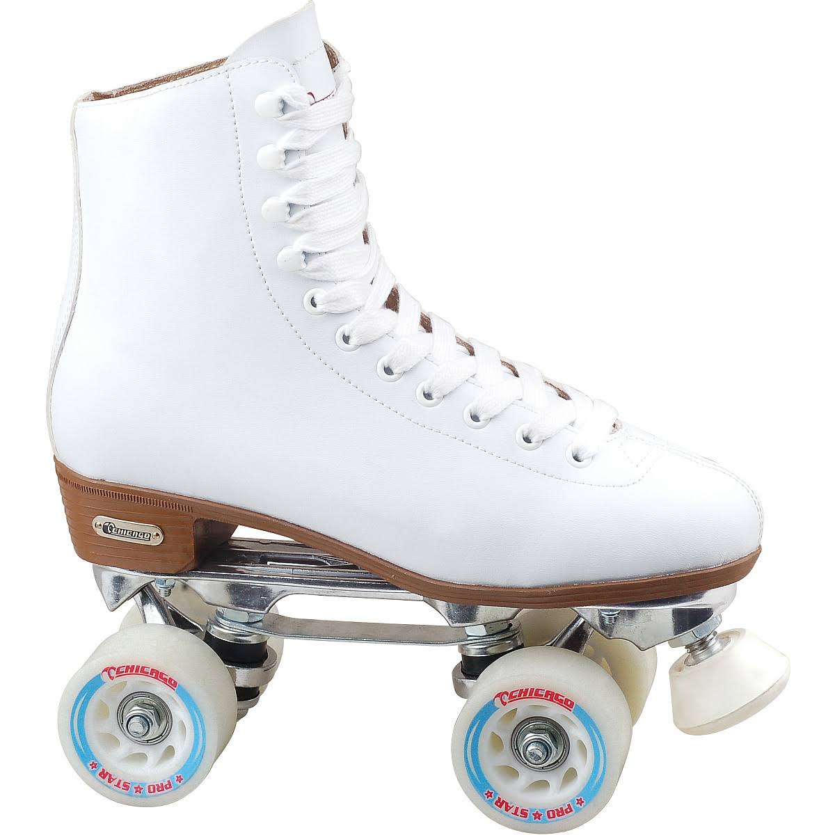 Chicago Womens Deluxe Rink Roller Skates, White, 8 AXZ0_J7MUX65