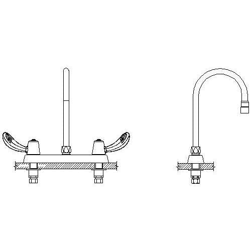 Delta Faucets 26C3923-Ls-Ti 8 inch Cast Deckmount in Chrome DQZ4_I0VSB25