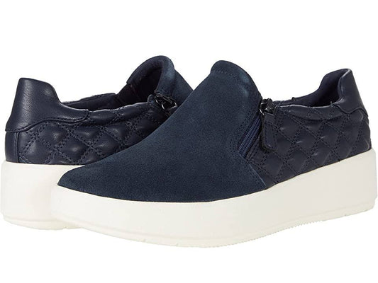 Clarks Layton Step Womens Shoes Navy Combi : 6 D - Wide AJM2_W7AUV83